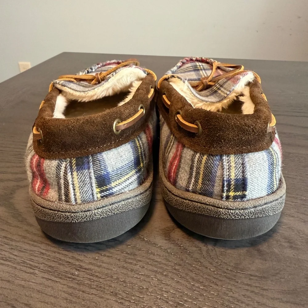 Brooks Brothers Men’s Moccasin Slip On Fleece Lined Plaid Size 11 M‎